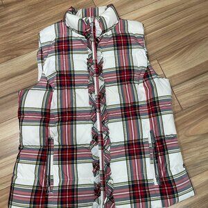 Talbots Plaid Down Puffer Vest Size MP